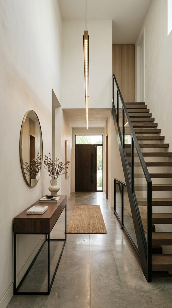 Try a Modern Linear Chandelier for a Contemporary Foyer