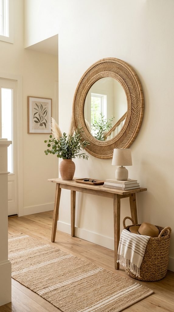 Choose a Mirror With a Rattan or Woven Frame
