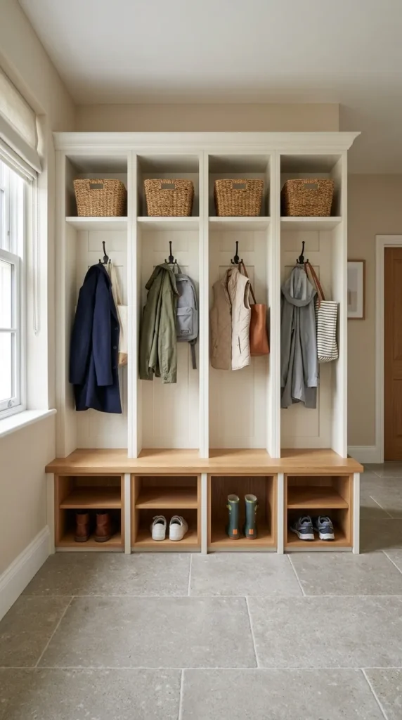 Choose a Bench With Individual Lockers Above