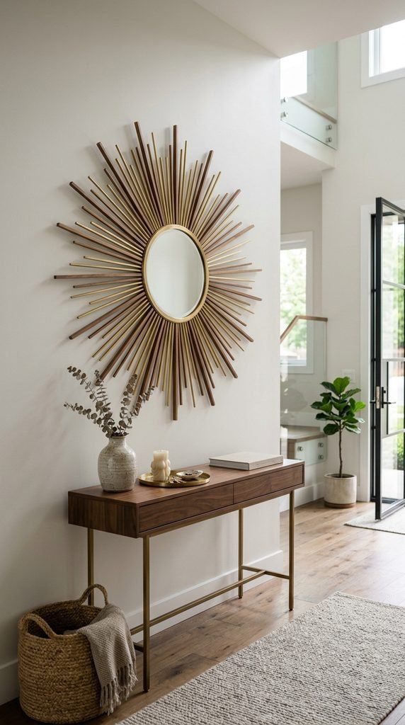 Use a Sunburst Mirror as a Statement Piece