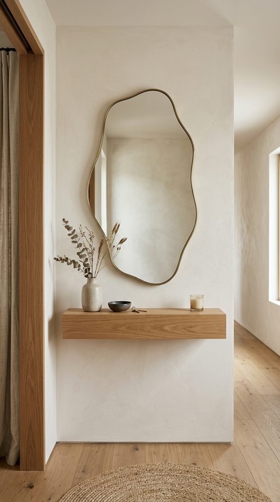 Try an Asymmetrical or Organic Shaped Mirror