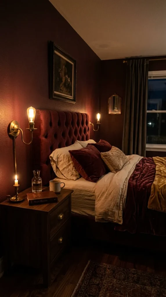 Warm Candlelight Through Sconces