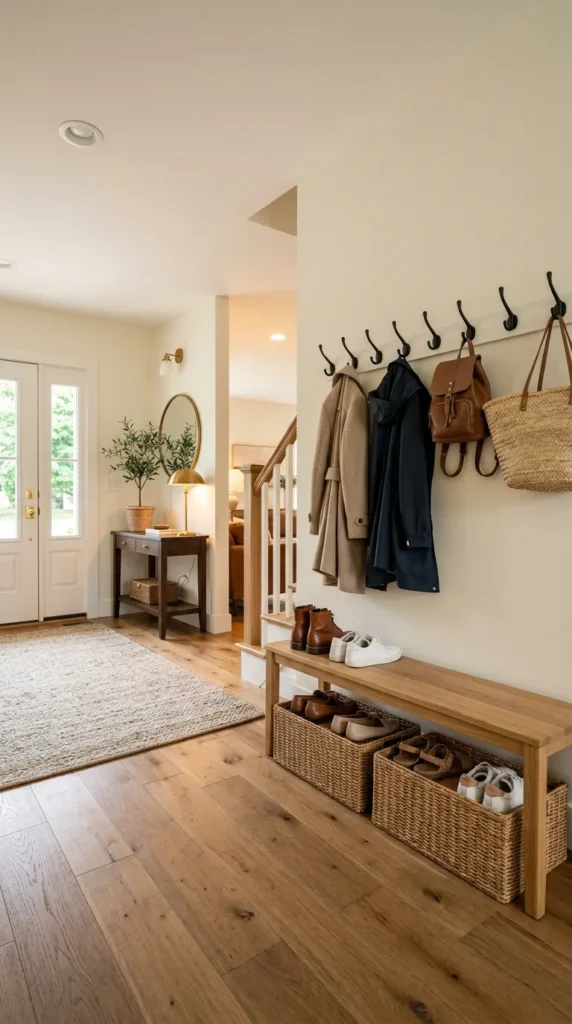 Offer a Clear Spot for Coats and Shoes