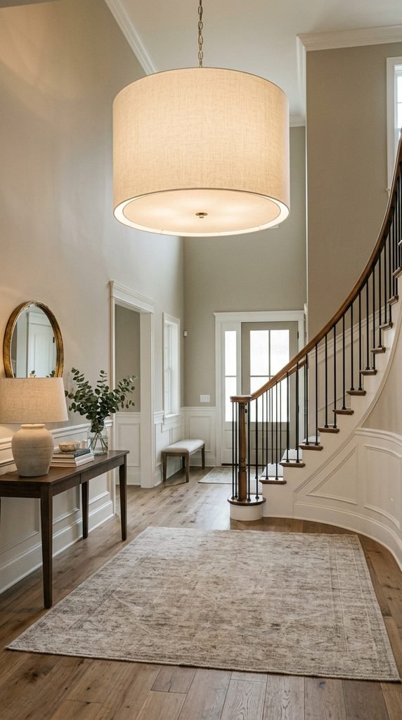 Use a Drum Shade Chandelier for a Softer Silhouette